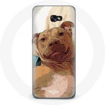 Coque para Samsung Galaxy A8 2016 Pit Bull Americano Marrón