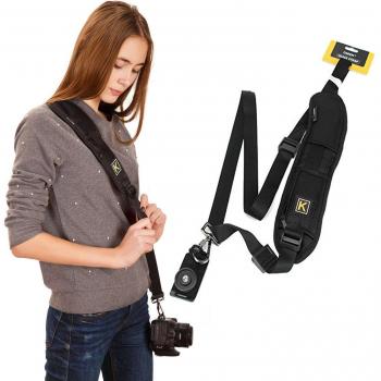 Zwarte Camera Sling Riem voor DSLR Sony Canon Nikon