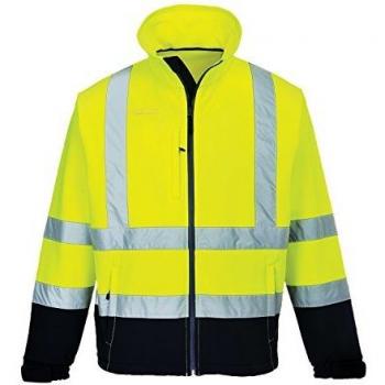 Portwest Fleece Lined Class 3 Hi Vis Jacket Medium Yellow/Navy