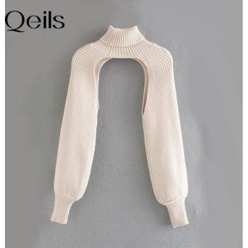 High Street Ladies Turtleneck Knit Top