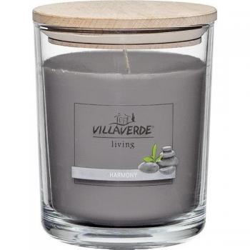Villa Verde Duftkerze im Glas mit Holzverschluss