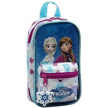 Mochila con Plumier Disney Walt Frozen y 4 portatodos, 23 cm Azul