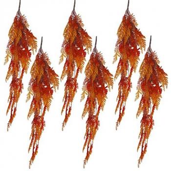 Autumn Orange Hanging Fern Bundle (6 pcs)