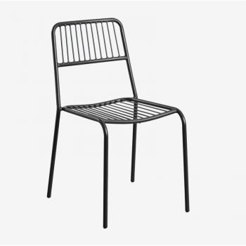 Elton Schwarz Carbon Esszimmerstuhl-Set