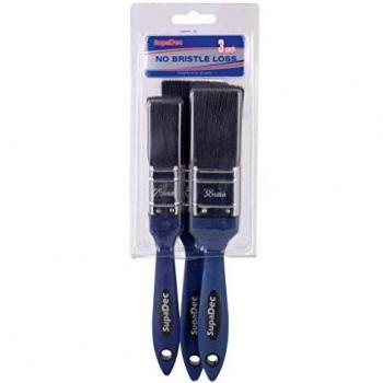SupaDec 3-Pack No Bristle Loss Paint Brushes
