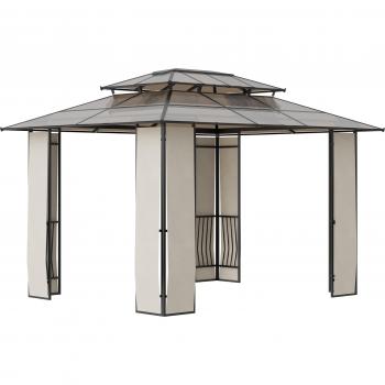 Outsunny UV-Schutz Gartenpavillon 3,65x3x2,75m