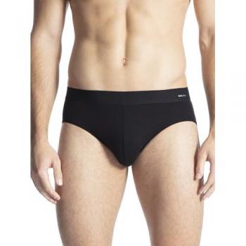 Calida Baumwoll Slip Herren Schwarz X-Large mit Elastikbund