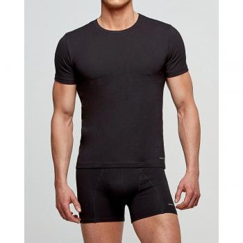 T-shirt noir à col rond Impetus