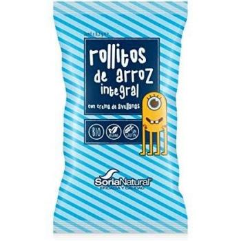 Soria Natural Rollitos de Arroz Integral con Crema de Avellanas Caja 24x1 Snack Rollito