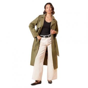Dorothy Perkins Women’s Khaki Belted Trench – Double‑Breasted, 10