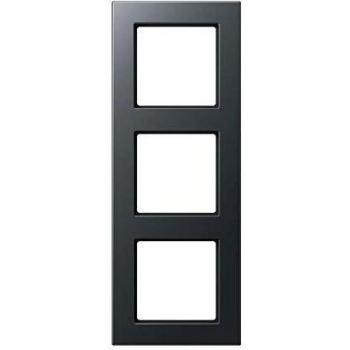 Bastidor triple antracita mate, JUNG A5583 BF