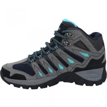 Hi‑Tec Corzo Mid PU Wildleder Damen Wanderschuhe – Graphitgrau/Dunkelrot