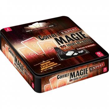 Boîte en métal avec 80 tours de magie et un jeu de cartes par Cartamundi