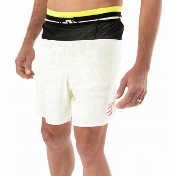 Compressport Short 2 em 1 Trail Racing Masculino Branco