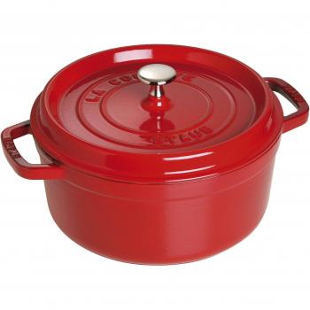 Staub 1102206 Runde Bräterkugel mit Deckel, 22 cm, 2,6 L, mattschwarze Emaille