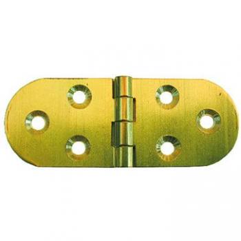 Cerniera a Biscotto Senza Fermo in Ottone Lucido mm 30x80
