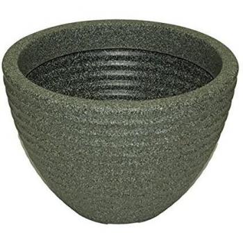 Decorative Planter, Low Honey Pot Style, 37 cm, Marble Green