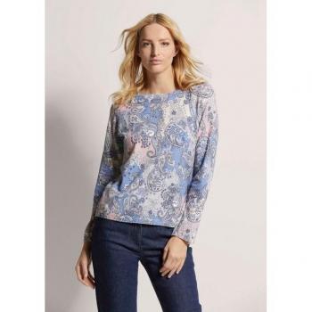 Madeleine Druckpullover Paisley‑Kiesel
