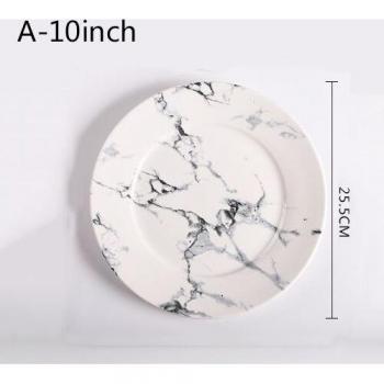 Nordic Marble Ceramic Steak Plate
