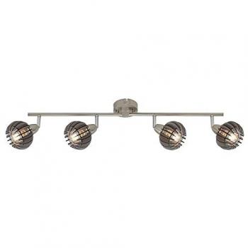 Briloner LED Deckenleuchte schwenkbar Holz Lamellen 4x E14