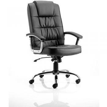 Moore Deluxe Executive Chair Black Leather With Arms EX000045
