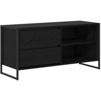 Black Oak Entertainment Unit – 100 × 36 × 49.5 cm, Engineered Wood (VidaXL)