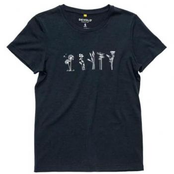 Devold Classic Flowers Tee Woman L Schwarz – ink