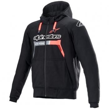 Felpa Casual Alpinestars CHROME IGNITION HOODIE Fluo Rosso N taglia 3X