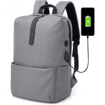Men's School Backpack with USB Charging