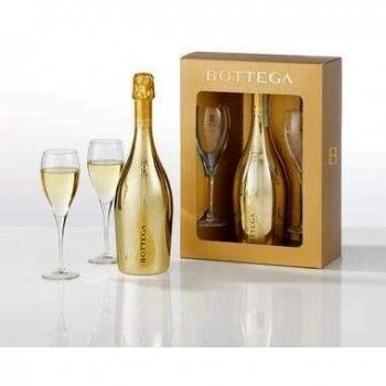 Bottega Gold Prosecco Glamourbox 75cl + 2 glazen