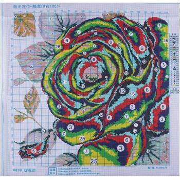 Red Roses Counted Cross Stitch Set