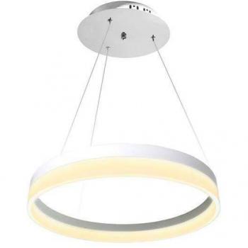 Luminaria suspendida ring 43w ø60cm blanco cálido
