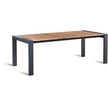 Langreo 213 269 cm Ausziehtisch anthrazit Teak