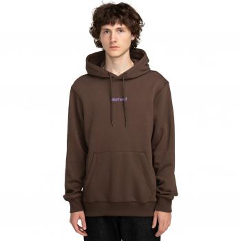 Felpa Element Marrone Con Cappuccio Logo Semplice XL