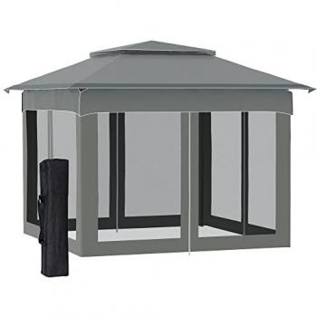 Outsunny 3x3m Pop Up Gazebo with Netting and Carry Bag