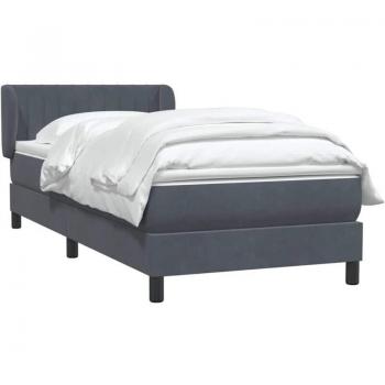 Boxspringbett Dunkelgrau mit Matratze 90x210 cm