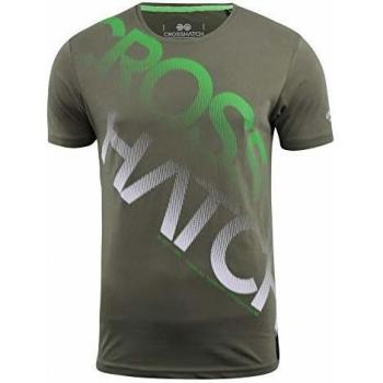 Crosshatch Men's Short Sleeve Crew Neck T-Shirt Letterman (XXL, Beetle)