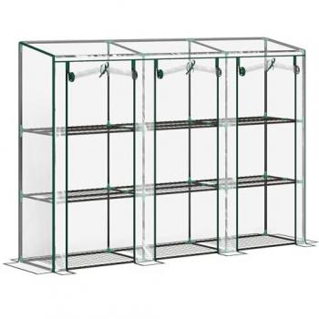 Outsunny 215cm Lean-To Greenhouse with Three Tiers