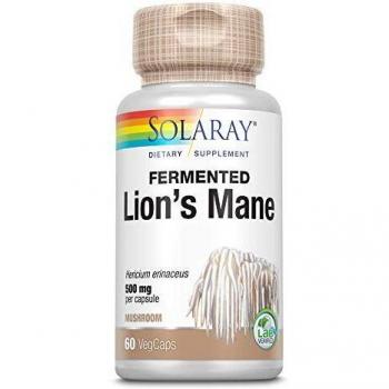 Solaray Hongo Melena de León Fermentado 500mg | 60 Cápsulas