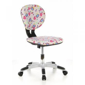 Rosa Kinderschreibtischstuhl „Office 670270“ von BILLY KID mit Blumenkern-Herz‑Muster