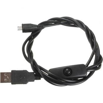 Micro-USB Charger Cable with Switch for Raspberry Pi and Samsung