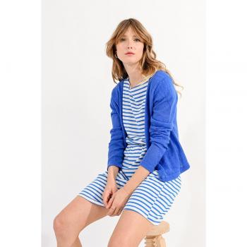 Veste cardigans long à détails amoureux