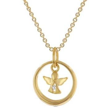 Engel Anhänger Taufring Gold 8K