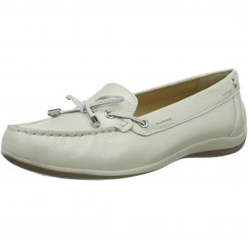 Geox Damen D Yuki A Mokassin, Weiß (C1209), 41 EU