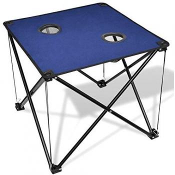 Tavolo da Campeggio Pieghevole Blu