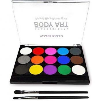 Kreatives Kids‑Makeup Kit – 15 Farbvarianten, ungiftig, Pinsel