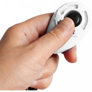 PC Scratch-Proof Training Clicker for Pets with Key Ring and Feed Pouch