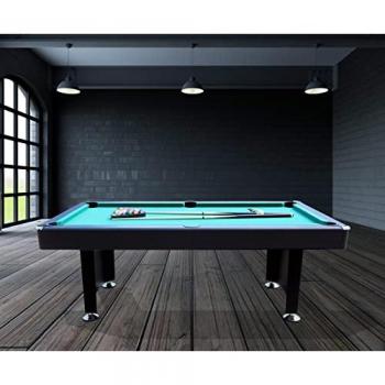 L.A. Sports Billardtisch Pool Billardtisch 7ft groß Tischbillard schwarz grünes Spieltuch, (Komplett Set)