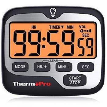 QuickSet Dual‑Mode Kitchen Timer with Backlit Display