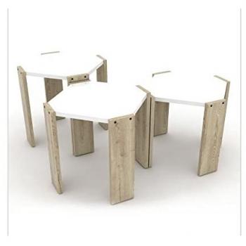 Tavolini da salotto Nido Hansel 44,5 cm rovere e bianco